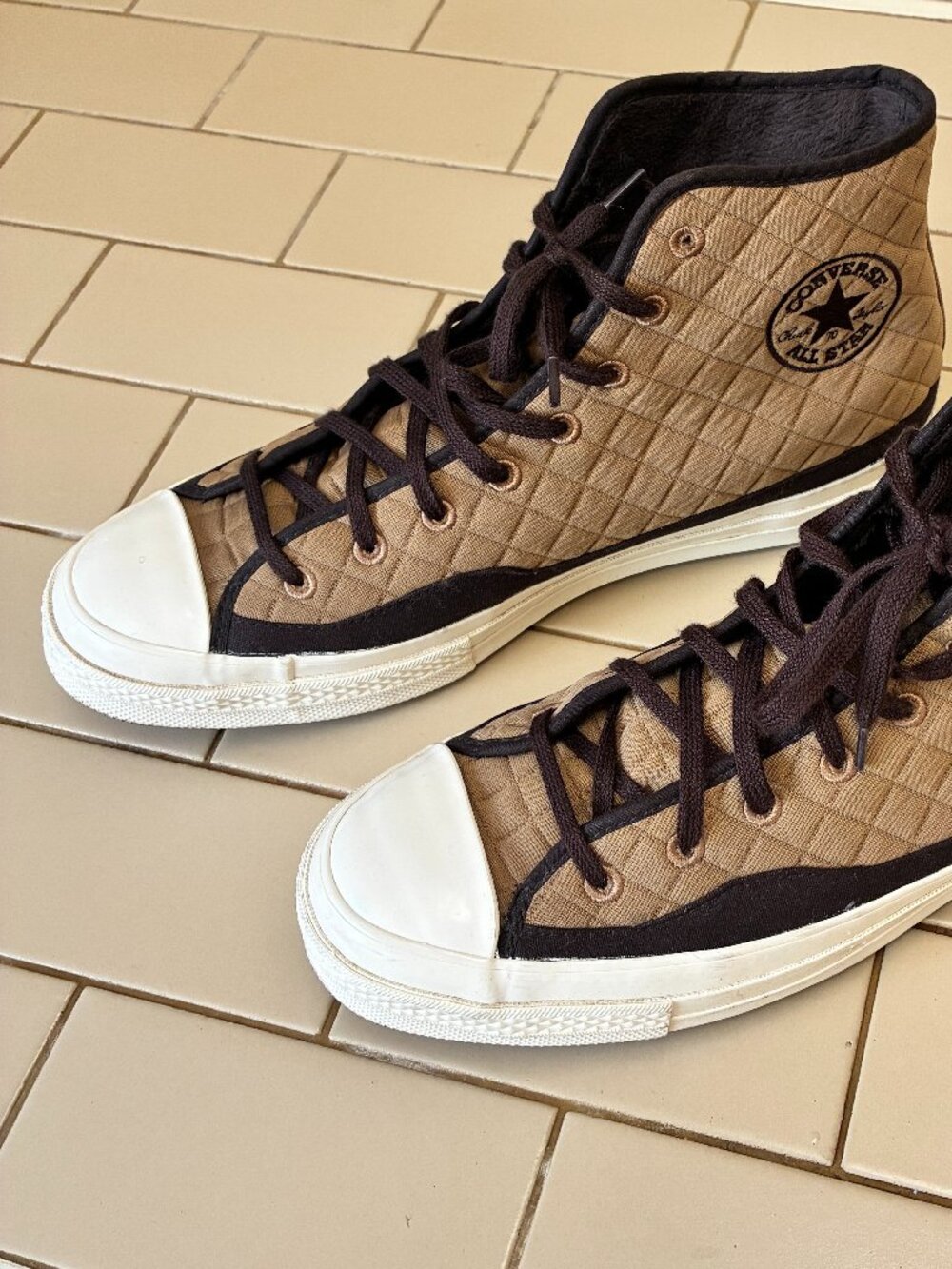 CONVERSE High Top All Star 1970s, Quilted 'Sand Dune', Men's 10.5